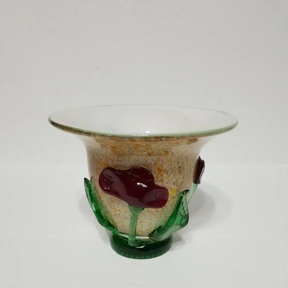 Vintage Italian Murano Art Glass Planter‎ Vase, 5 1/4